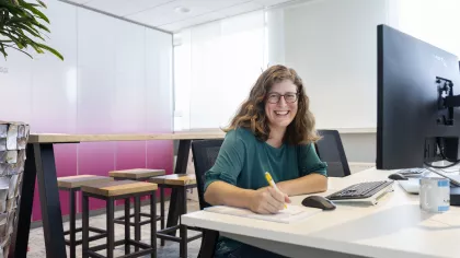 Portret van Fieke Lemmens, zij vond een baan via een banenmarkt