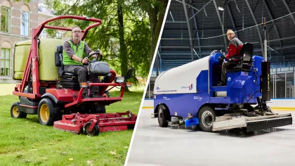 Portret van Wijnand in zijn combinatiebaan