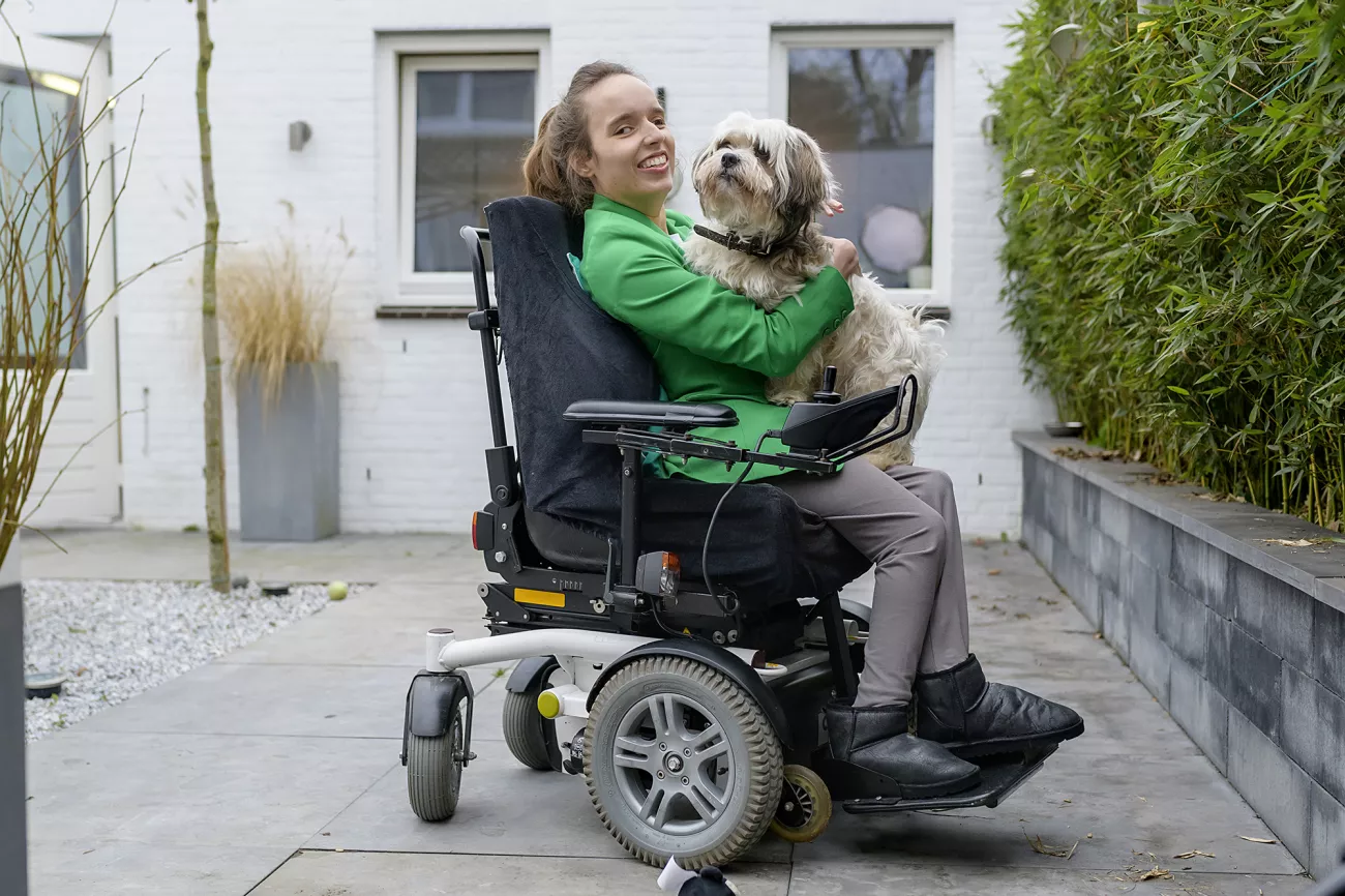 Noortje met haar hond