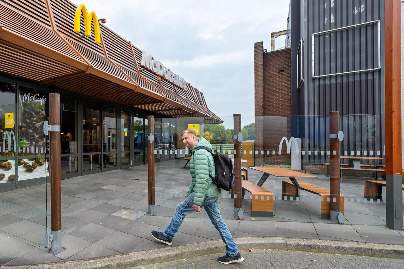 Foto van Nicky die onderweg is naar werk